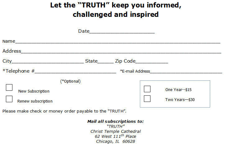 Truth Subscription Form